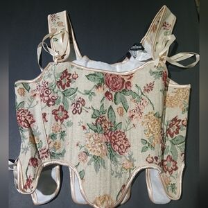 Scarlet  Darkness Floral Corset Top - Multicolor